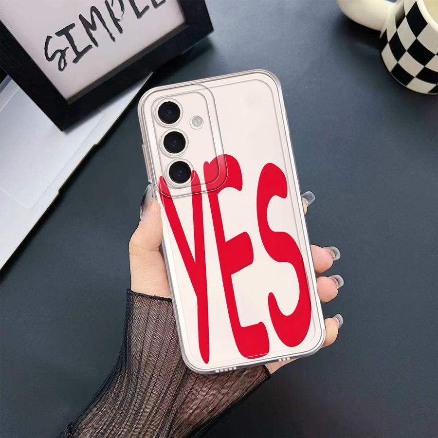 Personality Yes No Phone Cover Case for Samsung Galaxy A57 A25 A51 A34 A35 A52 A26 A24 A36 A37 A52 A17 A54 A15 A14 A16 A55 A56