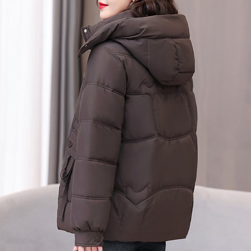 Plus Size XL-5XL Fashion Winter Woman Parkas Hooded Thick Warm Jacket Loose Middle Age Women's Coats
