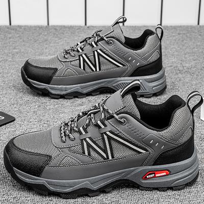 Men's Hiking Shoes Anti Slip  New Casual Sports Shoes Mesh Breathable Wear-resisting Thick Soled Walking Shoes for Men