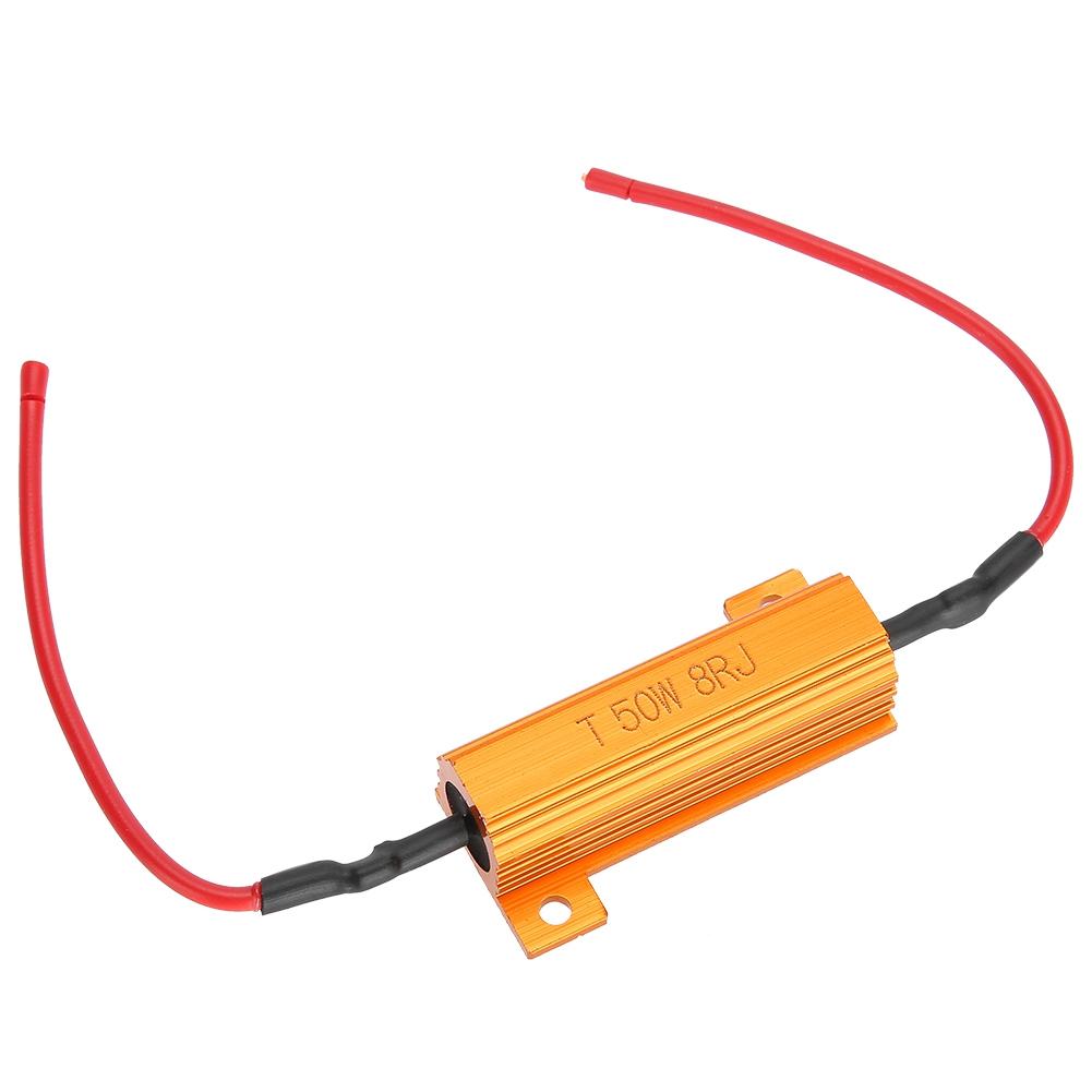 2 Stück 50W 8 Ohm Drahtwiderstand Decoder Fix LED-Glühbirnen Hyperblinken Blinker