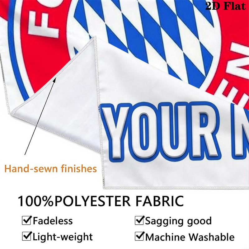 Custom Name Bayern Munich Wall Tapestry Aesthetic Wall Hanging Printed Fabric Blanket Decorative Tapestries for Bedroom Living Room Home Decor