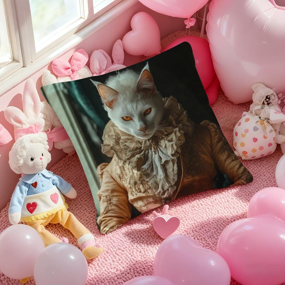 Cute Cat Printing Decorative Cushion Cover Pattern Printed Pillowcase for Living Room Sofa Cushion Cover & Bedroom Decor