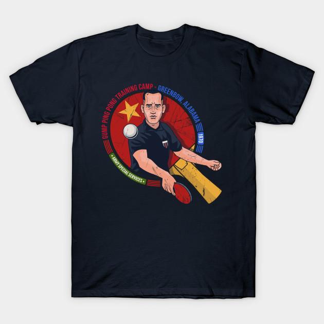 

Men Black Print T-shirt Gump Ping Pong No-Cut Transfer Paper Print Cotton Tshirt M Темно-синій