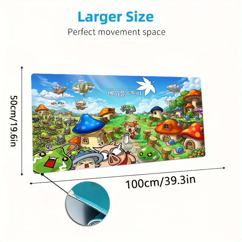 MapleStory Χρωματιστό Επιθέμα Ποντικιού Μεγάλο Μαξιλάρι Τραπεζιού Παιχνιδιών Αντιολισθητικό Laptop Tablet Μεγάλο Επιθέμα Ποντικιού XXL Στρώμα Mini PC Playmat Με Κλειδωμένη Άκρη