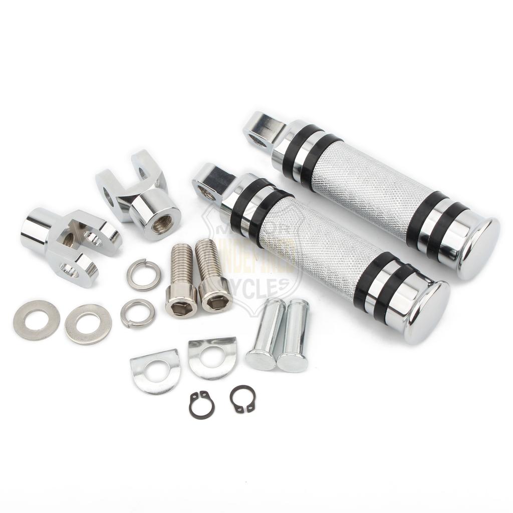 Motorcycle Knurled Modified Foot Pegs Folding Footrests Pedals For Harley Kawasaki Yamaha Suzuki Honda Ducati BMW Universal