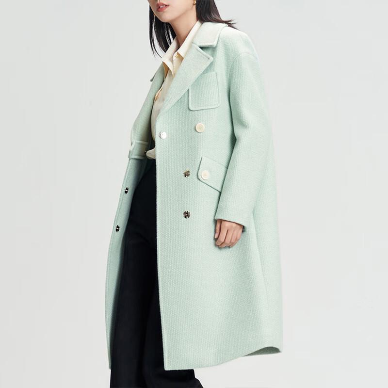 Women's Lapel Mid-Length Wool Blend Coat