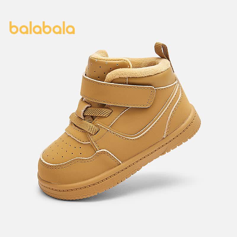 Balabala Unisex Kids' High-Top Fleece-Lined Sneakers