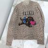 Women's Wool Blend Heart Happy Dog Pattern Sweater - Round Neck Pullover, 2026 New Style