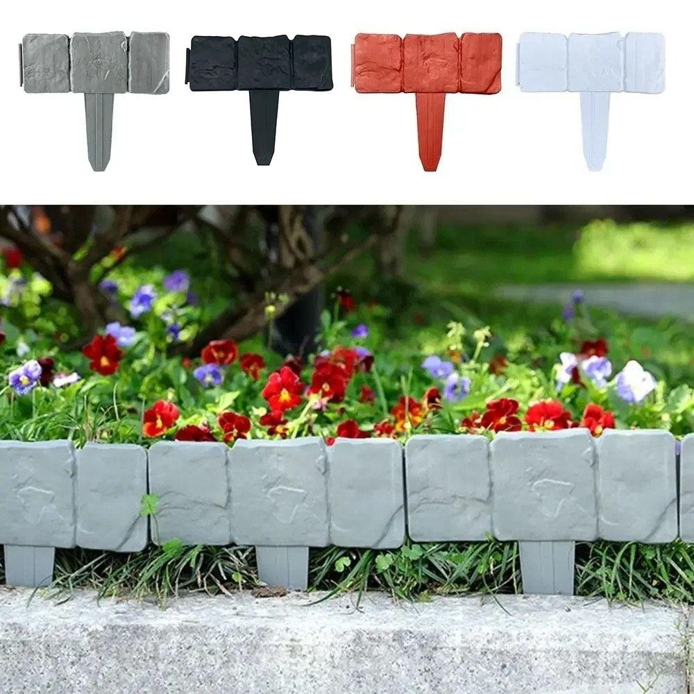 10Pcs Moisture-resistant Corrugated Fence Weatherproof Flower Bed Edging Fence Garden Decoration