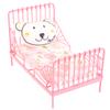 1Set 1:12 puppenhaus Miniatur Eisen Europäischen Bett Mit Matratze Bär Kissen Möbel Schlafzimmer Dekor Spielzeug Puppe Haus Zubehör