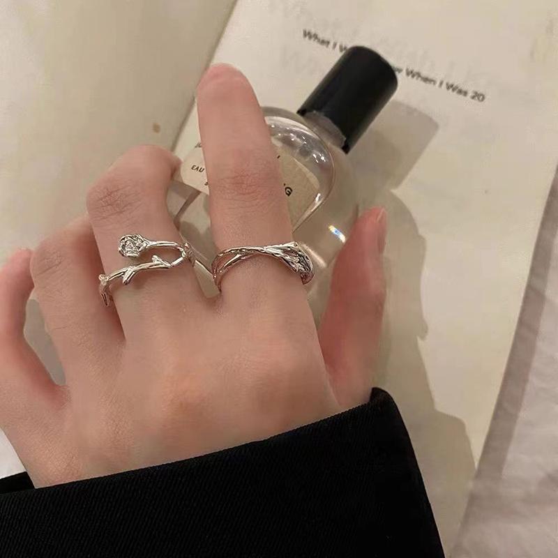 Thorn Rose Couple Rings, A Pair Of Niche Design Rings, Niche Design Sense High-End