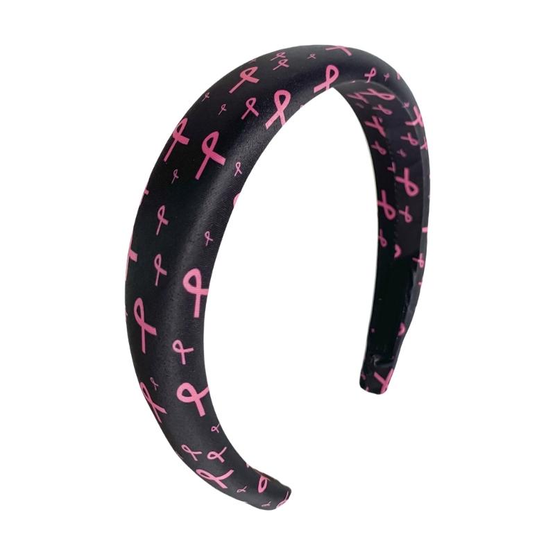 

Support Breast Care Fabric Hairband Functional Breast Health Headband Sof Hairband for Various Head Circumference чорний