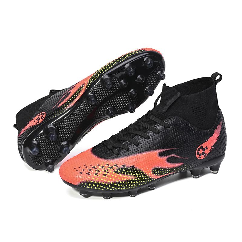 33-45 Men's High-top Sock Mouth Football Shoes Youth Sports Shoes Football Training Shoes Art Makeup Lawn Children Football Boots