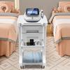 Rolling 3-Tier Beauty Station with 2 Drawers & Locking Wheels, 110lbs Capacity Mobile Organizer Cart for Salon, Spa & Makeup