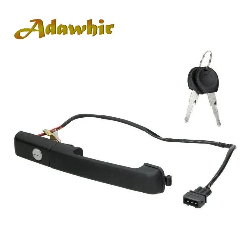 1 zestaw do Volkswagen PASSAT B3 zewnętrzna klamka przednich drzwi z zamkiem na klucz 357837205A 357837205AS 357837206A 357837206AS