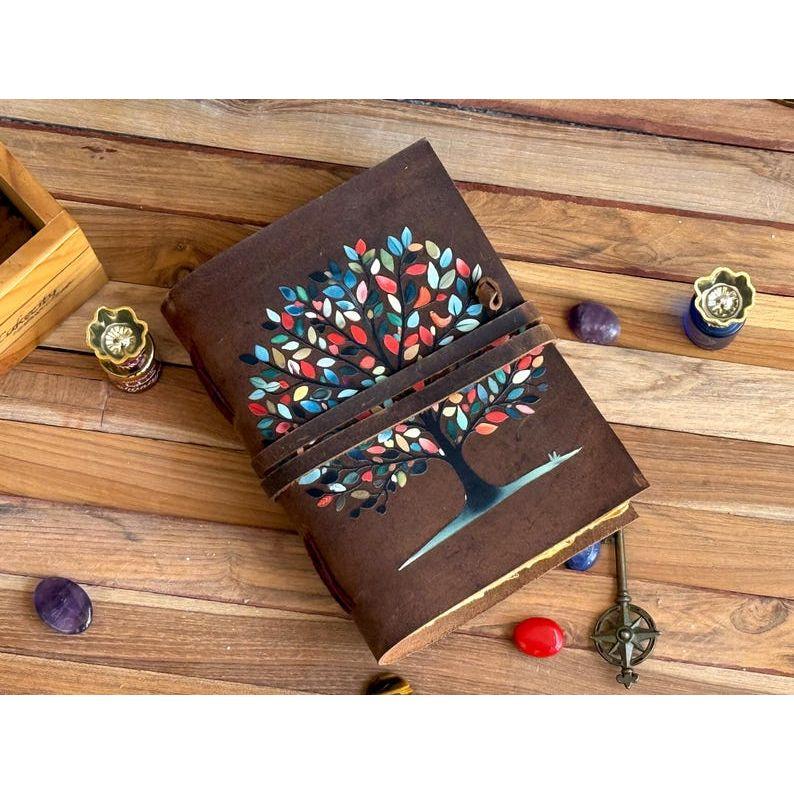 

Журнал из кожи Древо жизни - Блокноты из натуральной кожи для женщин - Красивый журнал Для зарисовок Книга для путешествий Пустая книга для заклинаний 7 x 5 in