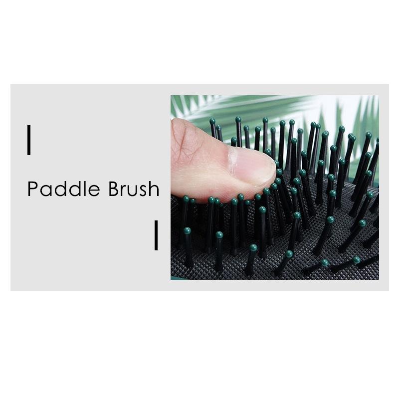 Dunkelgrüner Luftkissen-Friseurkamm, Haarbürste, Damen-Massagekämme, Entwirrung, Reduzieren des Haarkamms LM