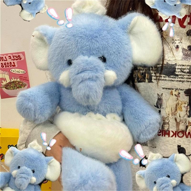 35/45Cm Kawaii Cute Elephant Baby Wear Paper Diaper Plush Toys Animal Doll Soft Comfy Fluffy Plushies Soothing Baby Appease Doll