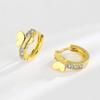 2025 Hot Sale Chic Delicate Inlay Inlay Circular Cubic Zirconia Gold Butterfly Women's Circle Earrings Wedding Jewelry Gifts