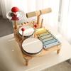 Wooden Early Education Multi-functional Drum Kit To Release Baby's Musical Talent Color Cognition Educational Enlightenment Toy