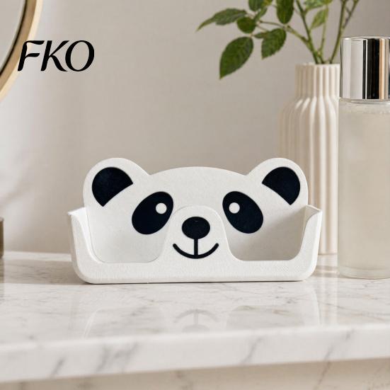 Brillen-Aufbewahrungsbox 3D-gedruckter Panda-Halter, Niedlicher Cartoon-Brillenständer für Schreibtisch-Form-Organizer Nachttisch, Rutschfester Kratzfester Sonnenbrillen-Organizer,