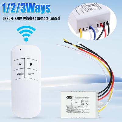 1/2/3 Ways ON/OFF 220V Wireless Remote Control Switch Digital Remote Control Switch Multifunction for LED Light Lamp Gadgets