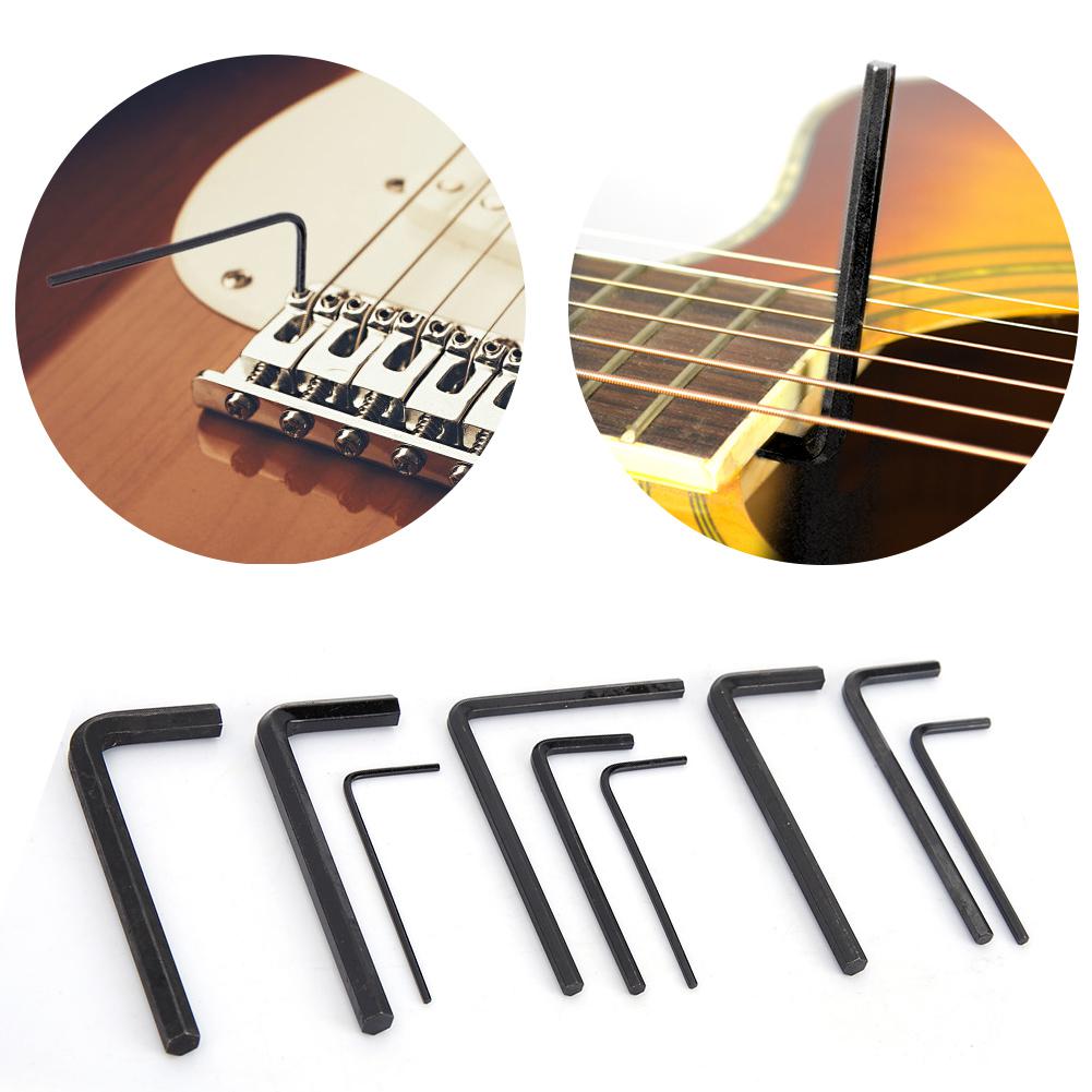 Universal Guitar Neck Bridge Tuner Hex Wrench Set 1.5 2.0 2.5 3.0 4.0 5.0mm 1 20in 1 8in 3 16in