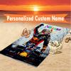 1pc F1 Racing Car (19) Beach Towel Ideal Birthday Gift For Family, Custom Name or Text Beach Towel