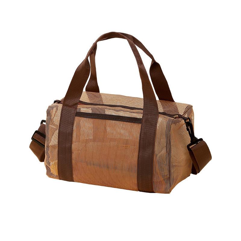Beach Resort Mesh Tote Bag With Large Capacity For Swimming And Travel Storage