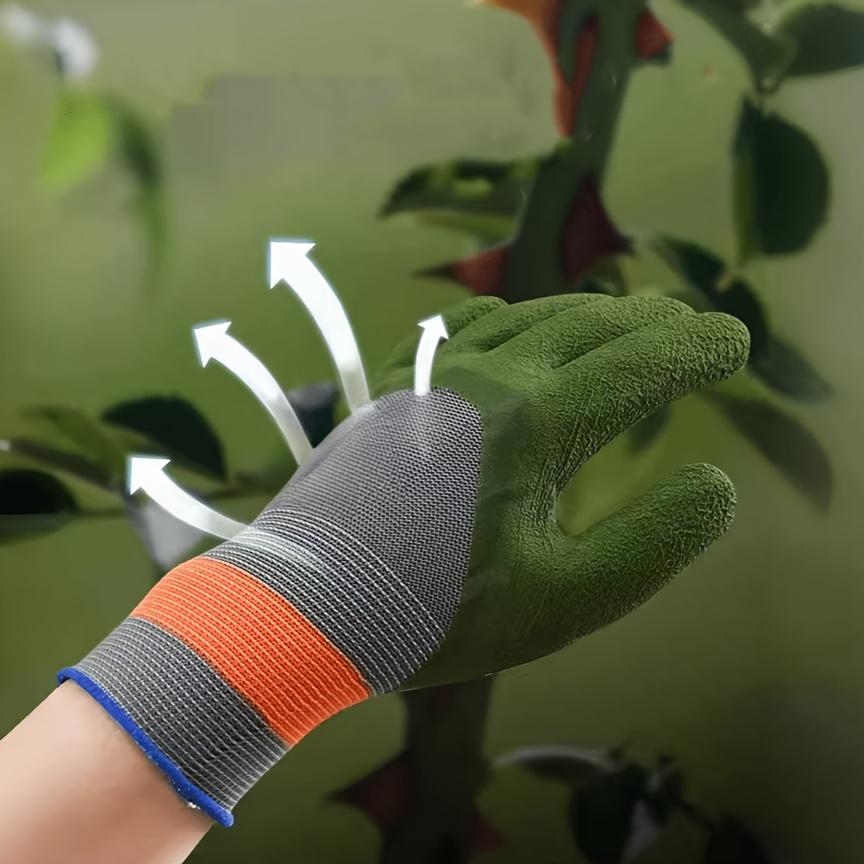 Anti-stick and wear-resistant household gloves with waterproof and cut-proof performance. Featured with non-slip grip