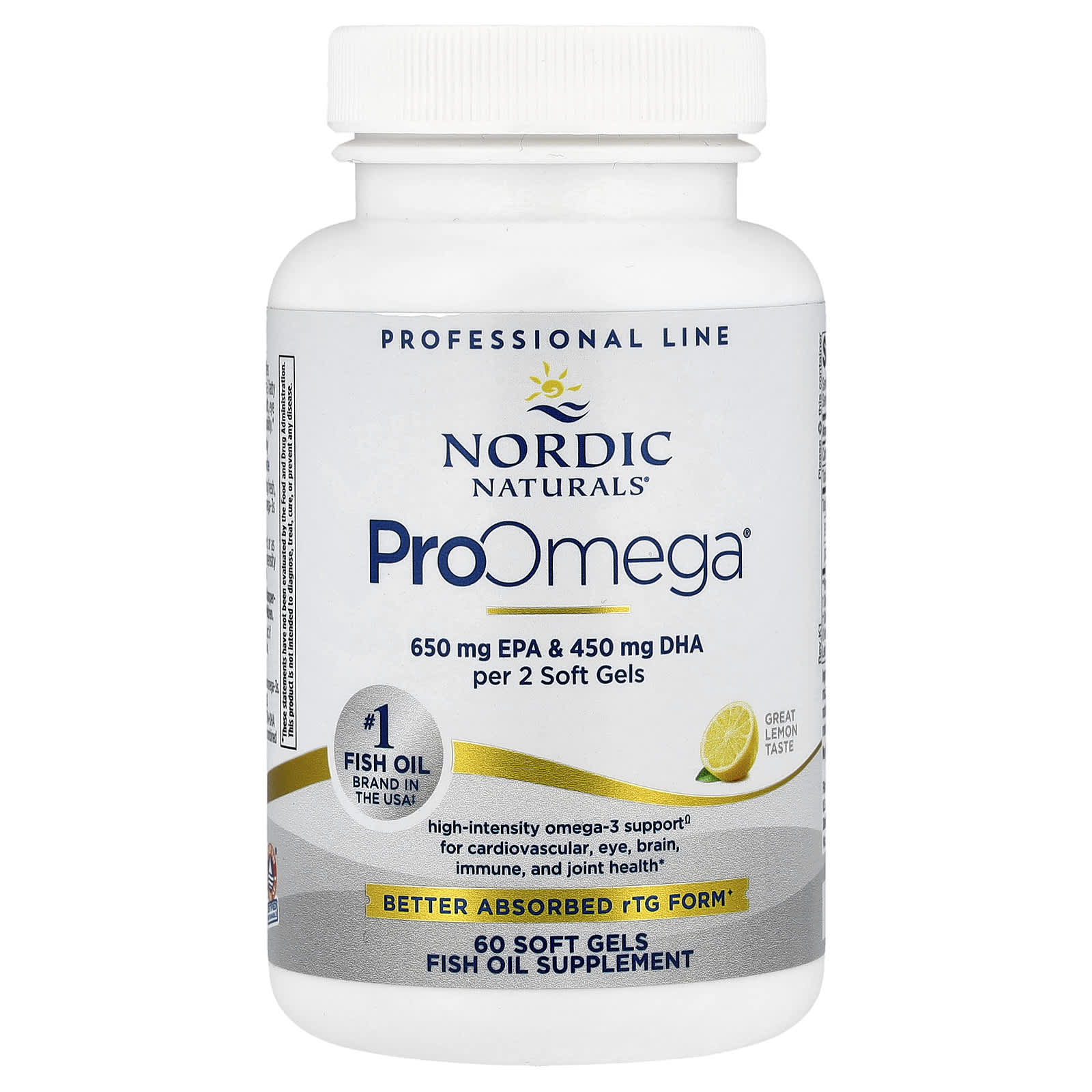 

Proomega®, Lemon Flavor, 60 Softgels (640Mg/Softgel)