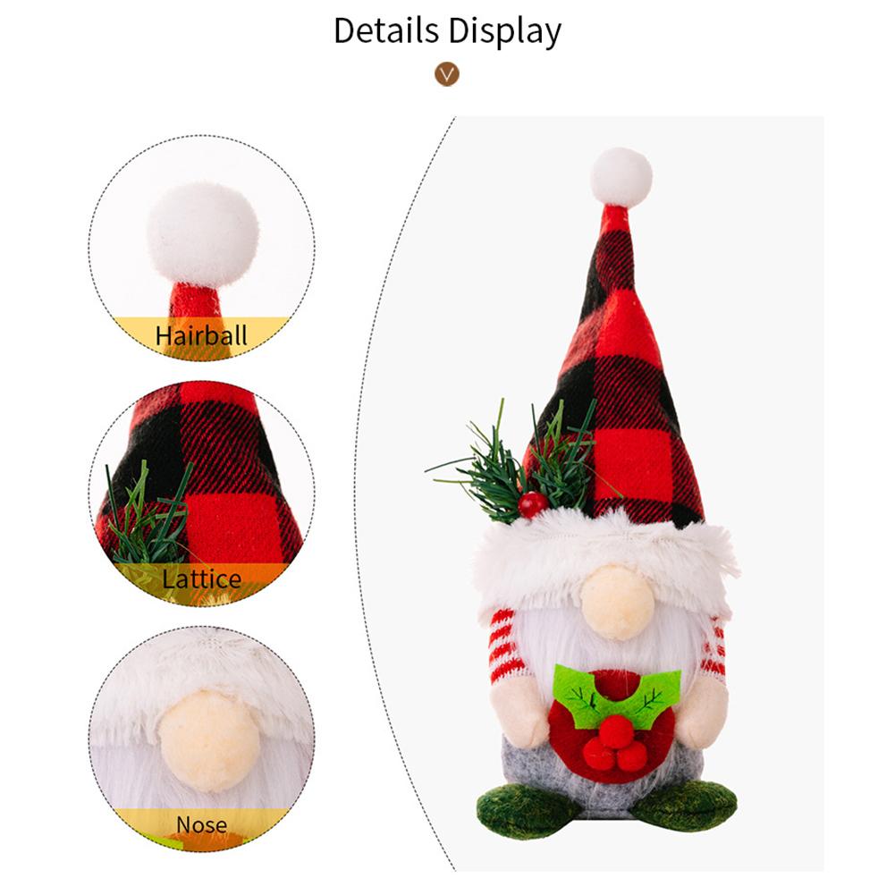 Christmas Gnome Desktop Decor Mini Standing Elf Decor Festival Theme Dwarf Ornament Cute Statue for Table