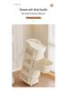 Compact Cream Baby Toy and Snack Storage Rack: Floor-Standing, Movable Cabinet for Baby Gear