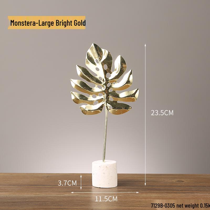 Modern Luxury Living Room TV & Wine Cabinet with Ginkgo Leaf Decor