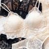 French Lace Triangular Cup Push Up Bra Set Women Sexy Lingerie Summer Comfort Fine Shoulder Strap Bras Backless Underwear Sets