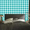 Wallpaper Basic Retro Checkered Turquoise and White 50x1000