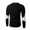 Men Sweatshirt Contrast Colors Patchwork Plush Thicken All Match Warm Autumn Sweatshirt for Work