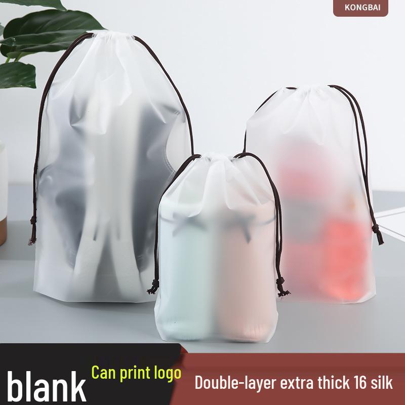 Matný zesílený stahovací sáček na oblečení, spodní prádlo, ponožky a boty