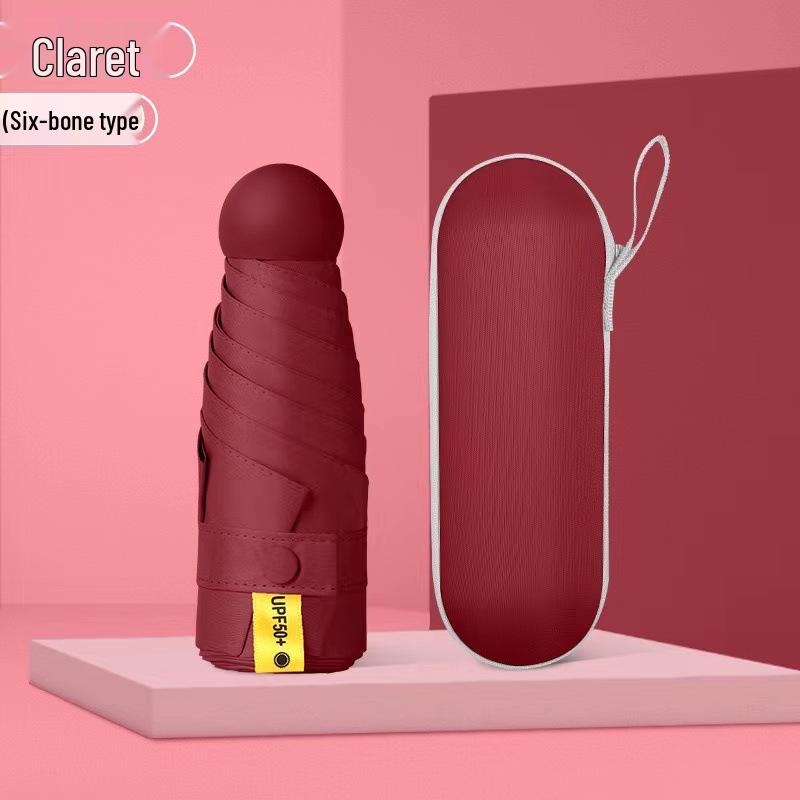 50% Off Dual-Use Mini Pocket Umbrella: Lightweight Sunshade & Rain Protection with Black Glue; Ideal for Sun Protection & Customization