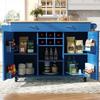 Kitchen Island - MUVOE - 102x45x92 Cm - Blue MDF - Flexible Storage - Contemporary Design