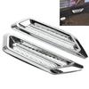 2PCS Car Air Flow Fender Side Vent Universal Trims Chrome Sticker Accessories