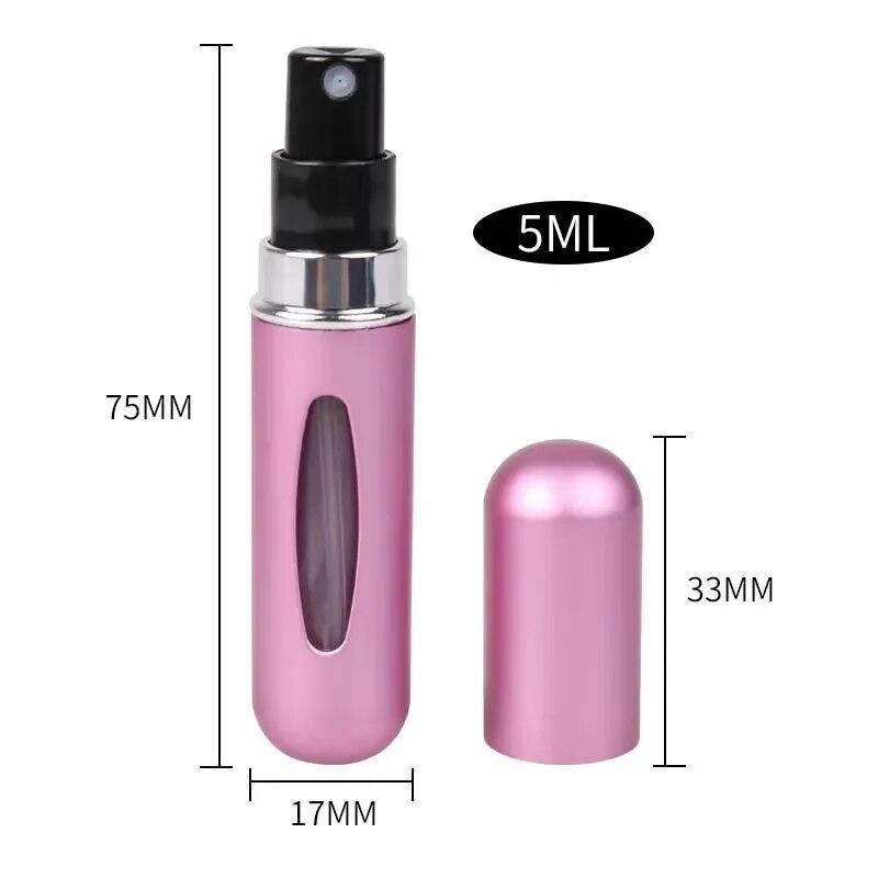 5 ml Parfüm Nachfüllflasche Tragbare Mini Nachfüllbare Spraydose Duftpumpe Leere Kosmetikbehälter Zerstäuber für Reisewerkzeug Hot