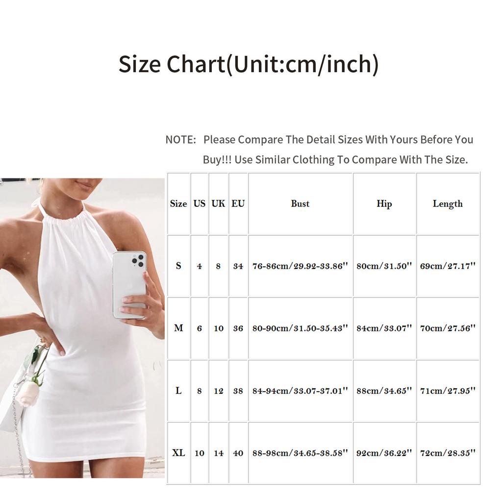 Women's Sexy Bandage Sling Dress Sleeveless Colid Summer Suspender Dress
