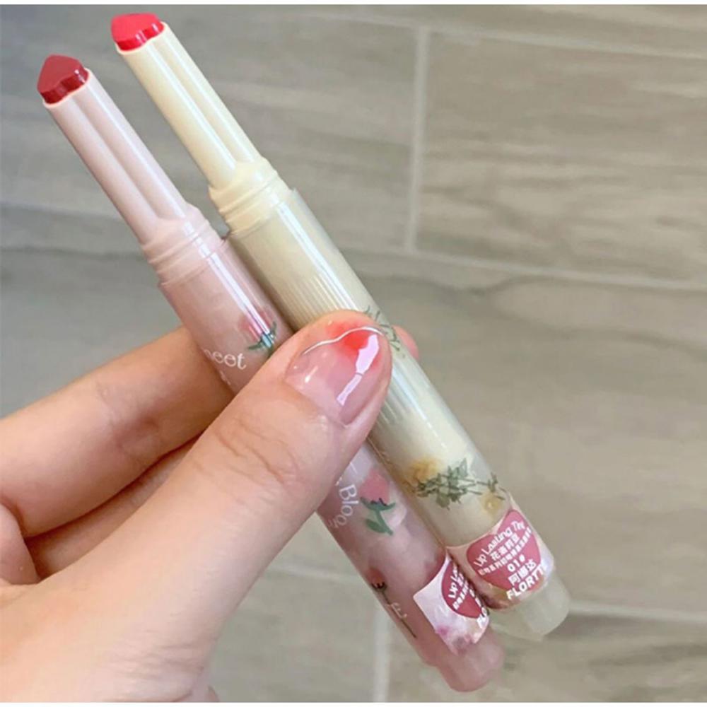 FLORTTE Chu Jelly Rossetto Floria First Kiss Love Series Penna Specchio Acqua Luce Smalto per labbra Acqua idratante Donna Cosmetici di bellezza