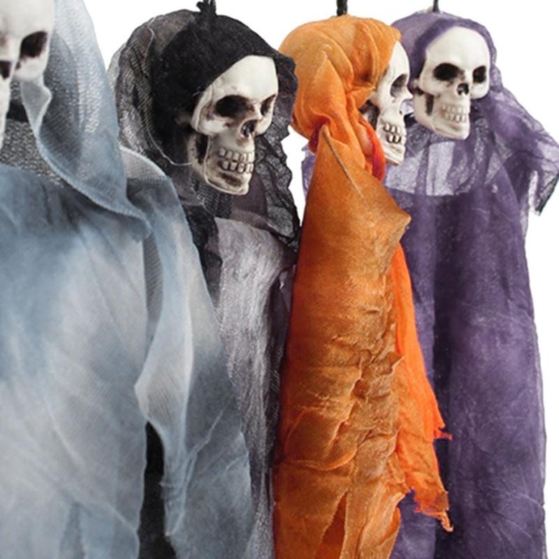 Scary Skeleton Ghost Ornament Bar Haunted House Hanging Pendant Halloween Decorations or Haunted House Displays