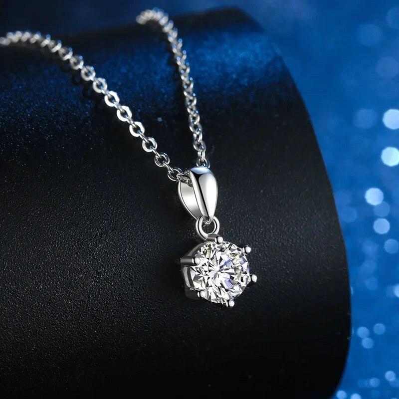 D Farbe 3 Karat Echter Moissanit Halskette Anhänger Für Frauen Top Qualität 100% 925 Sterling Silber Hochzeit Party Braut Edlen Schmuck