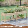 Raised Garden Bed with Legs Elevated Wooden Planter Box Stand Large Planter Stand for Fruits Vegetables Flowers with Divider an