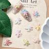 20 Stück Gemischte Nailart Harz Kleine Bunte Blume Nagelanhänger Design Leuchtende Anhänger DIY Basteln Für Nagel 3D Dekoration