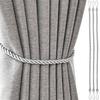 4Pcs Rustic Curtain Fasteners Strong Wearability for Living Room Dining Room Bathrooms Decorative Belts Rope Curtain Tiebacks