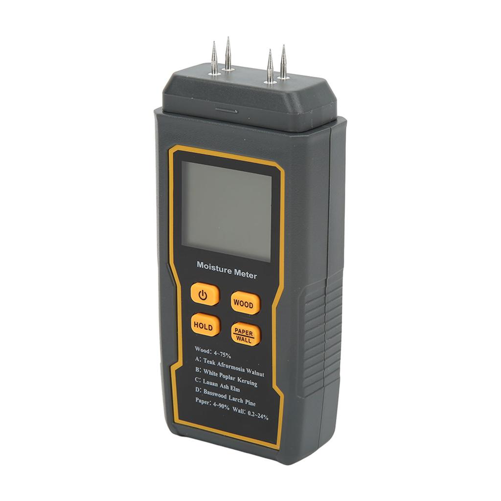 Pin Type Digital Moisture Meter 4 Measurement Modes Backlight LCD Display Auto Power Off for Wood